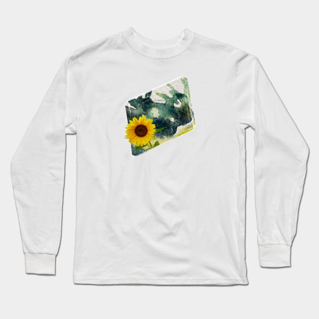 Spring Musings - Sunflower 2 Long Sleeve T-Shirt by Musings Home Decor